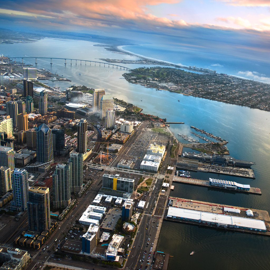 Aerial photo of downtown San Diego