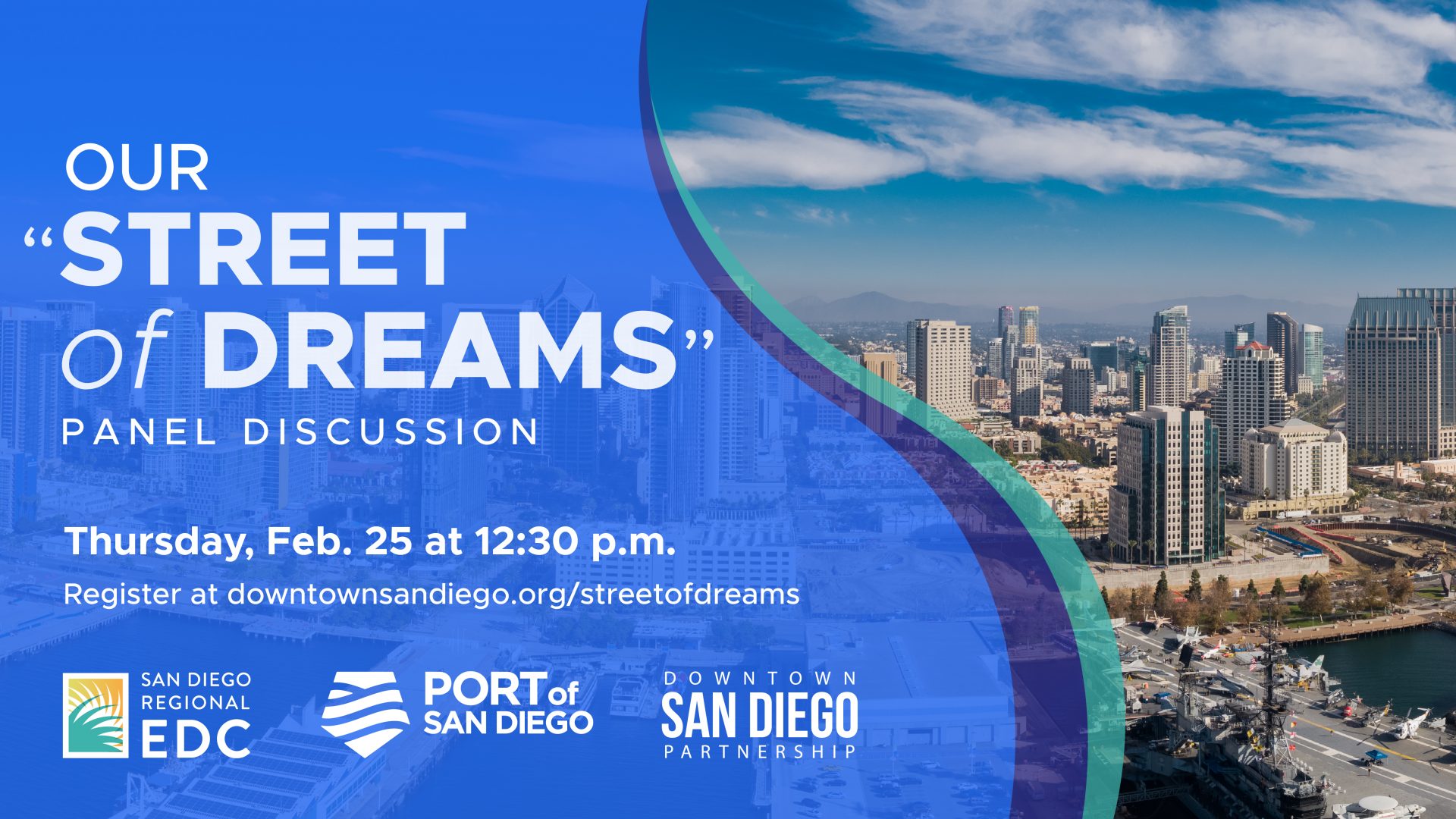 Our Street of Dreams Panel Discussion Thursday Feb 25 at 12:30 p.m. register at by clicking here.
