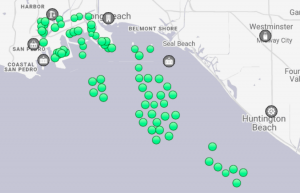 Illustration of ocean liner congestion coming into the container ports of LA and Long Beach